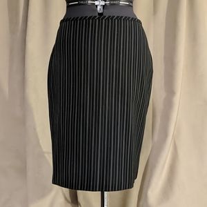 Pin stripe pencil skirt